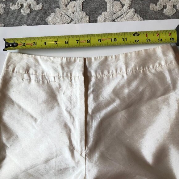 Willi Smith, NWT,100% Silk, lined, straight leg, trouser, Color: Cream, Size: 8 - Picture 8 of 11